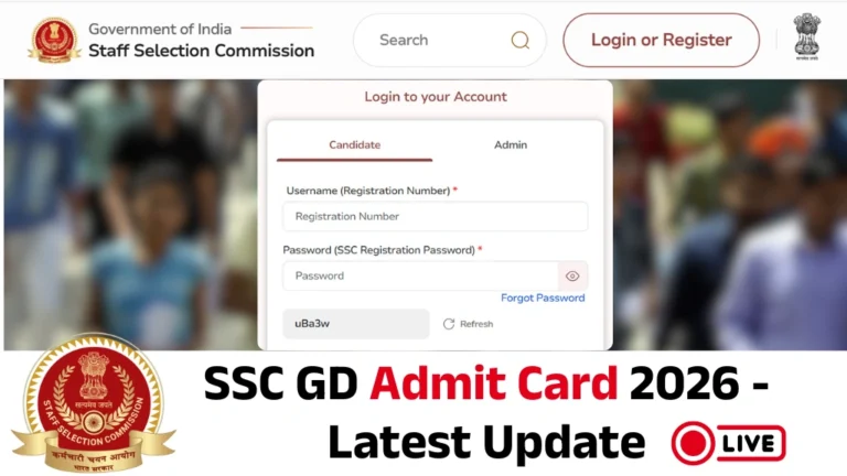 SSC GD Admit Card 2026 Release Date